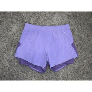 NWT FAIR HARBOR Purple Corliss Shorts Pockets Lined Athletic Running Track XL